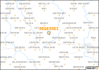 map of Pédernec