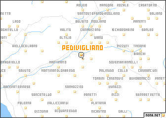 map of Pedivigliano