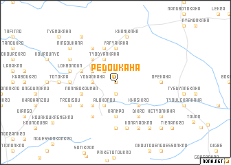 map of Pédoukaha