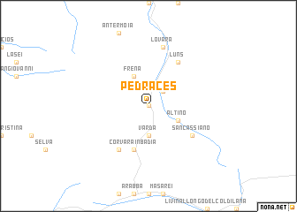 Pedraces (Italy) map - nona.net