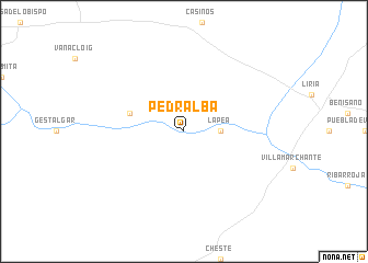 map of Pedralba