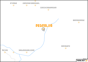 map of Pedralva