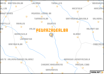 map of Pedraza de Alba