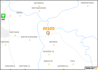 map of Pedra