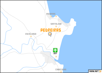 map of Pedreiras