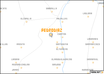 map of Pedro Díaz