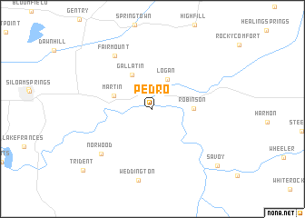 map of Pedro