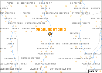 map of Pedrún de Torío