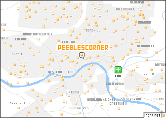 map of Peebles Corner