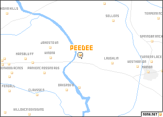 map of Pee Dee