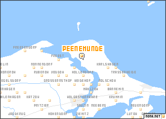 map of Peenemünde