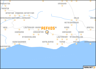 map of Péfkos