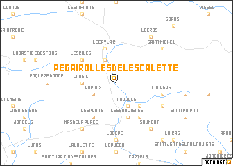 map of Pégairolles-de-lʼEscalette