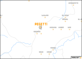 map of Pégétti