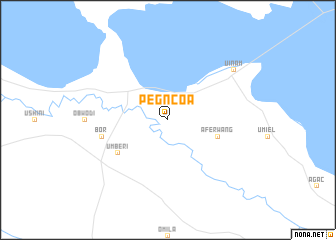 map of Pegncoa