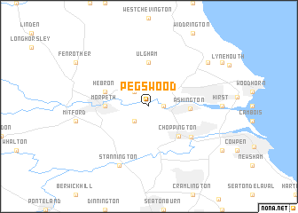 map of Pegswood