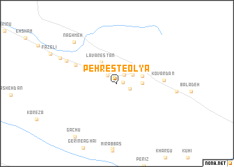 map of Pehrest-e ‘Olyā
