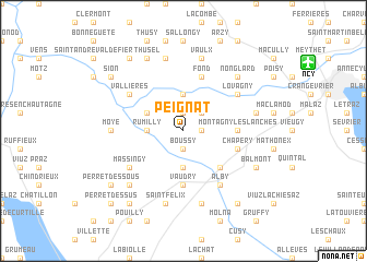 map of Peignat