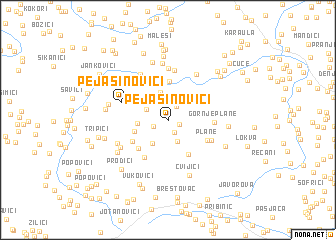 map of Pejašinovići