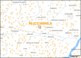 map of Pejčići Mahala