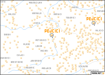 map of Pejčići