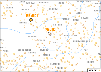 map of Pejići