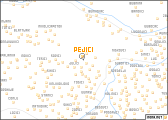 map of Pejići