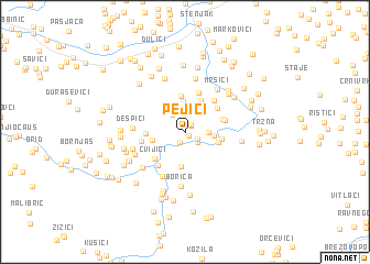 map of Pejići