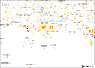 map of Pejići