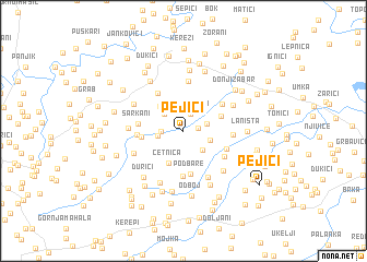 map of Pejići