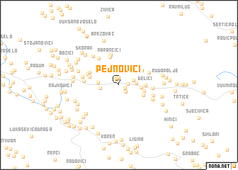 map of Pejnovići