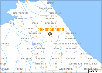 map of Pekandangan