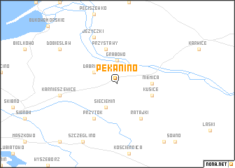 map of Pękanino
