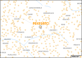 map of Pekedanci