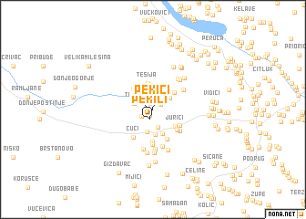 map of Pekići