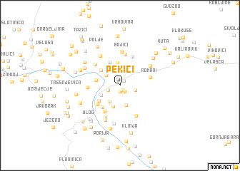 map of Pekići