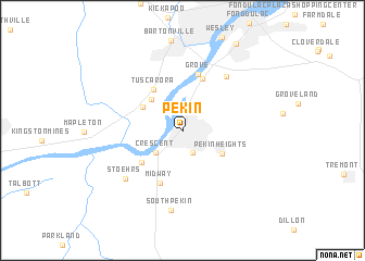 map of Pekin
