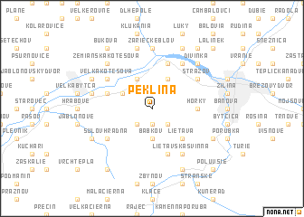 map of Peklina