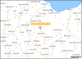 map of Pekorangan