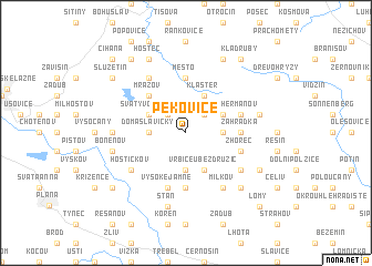 map of Pěkovice