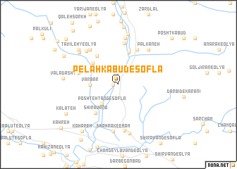 map of Pelah Kabūd-e Soflá