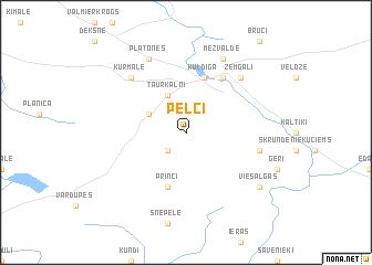 map of Pelči