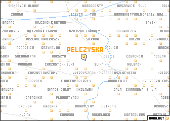 map of Pełczyska