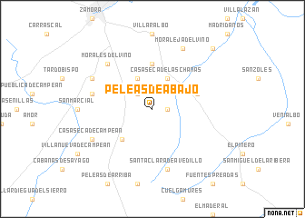 map of Peleas de Abajo