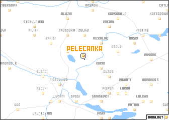 map of Pelečanka