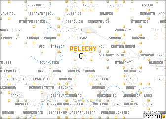 map of Pelechy