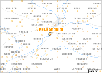 map of Pelėdnagiai