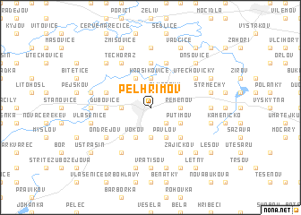 map of Pelhřimov