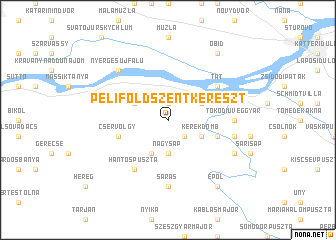 map of Péliföldszentkereszt