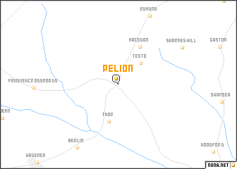 map of Pelion